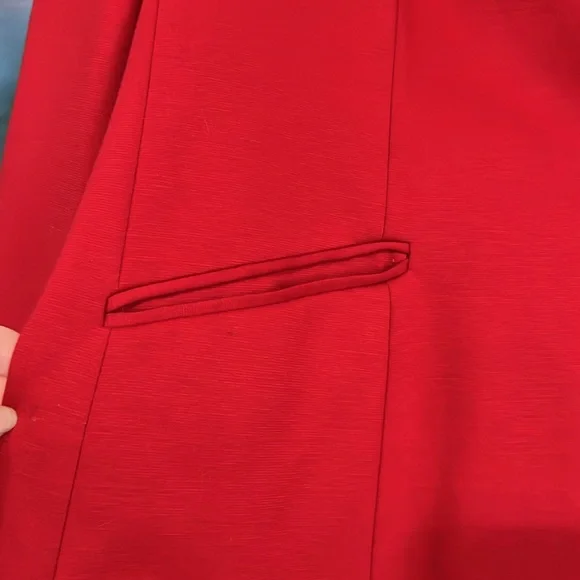 Coldwater Creek red blazer suit jacket lined Size 20 office work party preppy - Picture 11 of 17